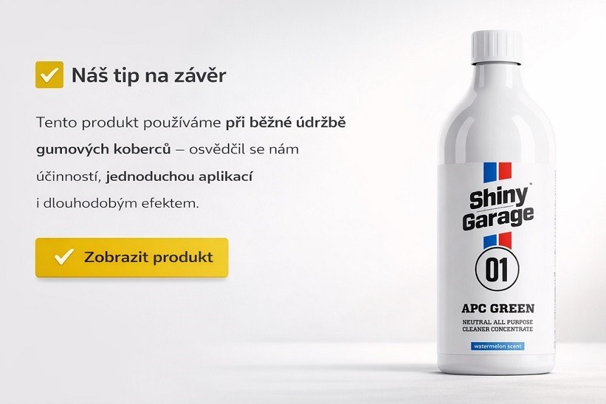 Čistič na gumové koberce APC Green 1L Shiny Garage